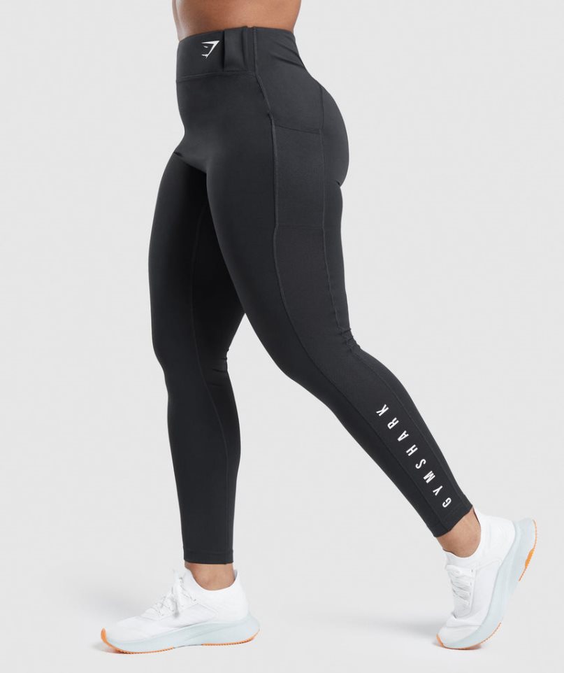 Women's Gymshark Sport Leggings Black | CA 7106D8